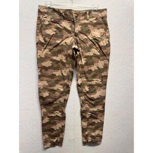 Womens SO Brand Camouflage Print Casual Pants Size 5 Cotton Blend Slim Fit